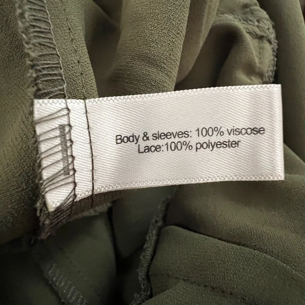 NWOT Eloquii Green/Black Lace Accent Jumpsuit - Picture 5 of 6